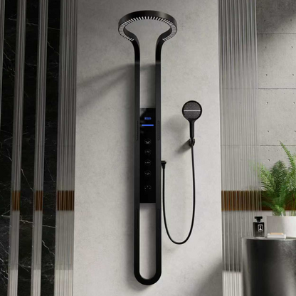 Thermostatisch Douchepaneel Marcelo – Digitale Display - Matte black