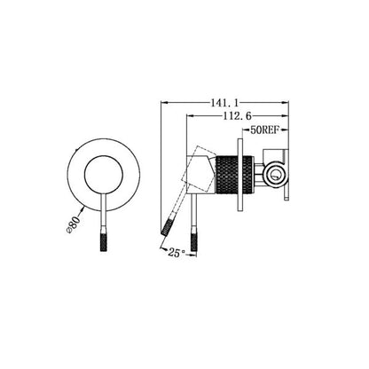 Regendoucheset Valencia – Graphite - Air shower II - Met inbouwmengkraan
